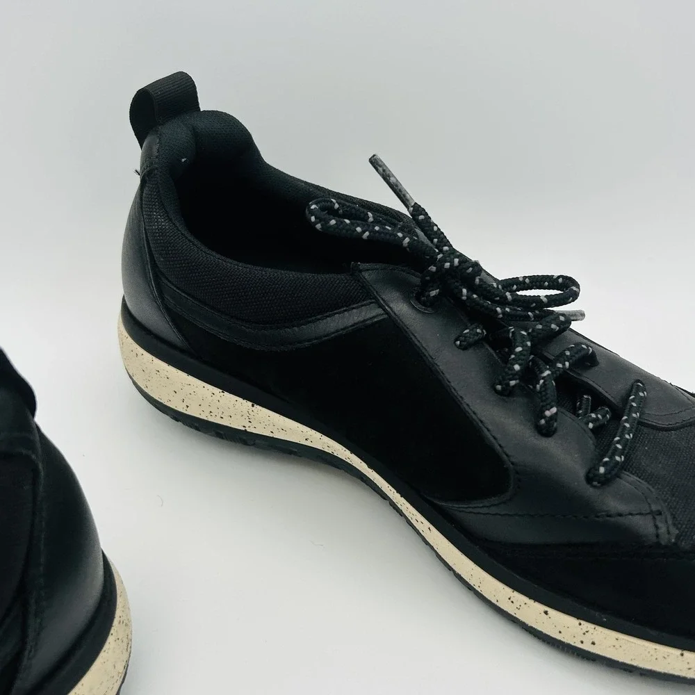 SAS Walking Shoes Mens Size 7.5 M Black Leather Suede Mesh Comfort Lace Up